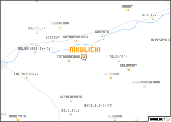 map of Nikulichi