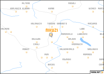 map of Nikuži