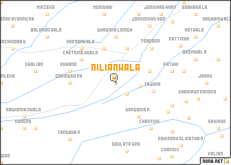 map of Nīliānwāla