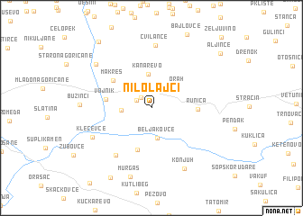 map of Nilolajci