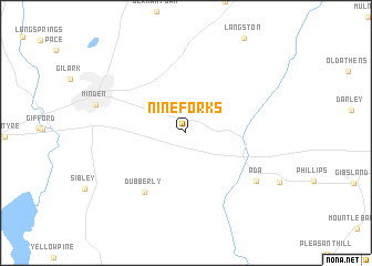 map of Nine Forks