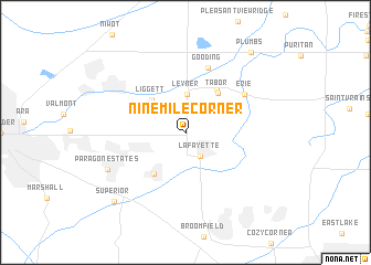 map of Ninemile Corner