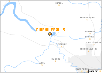 map of Nine Mile Falls