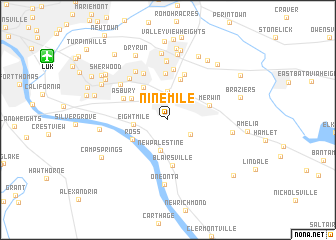 map of Ninemile