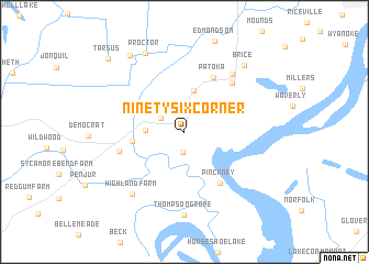 map of Ninetysix Corner