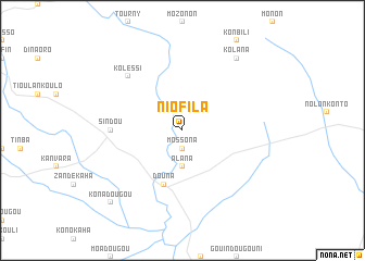 map of Niofila