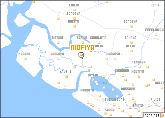 map of Niofiya