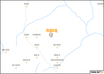 map of Nioko