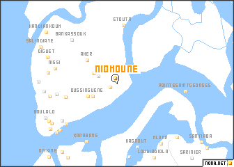 map of Niomoune