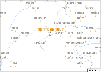 map of Niort-de-Sault