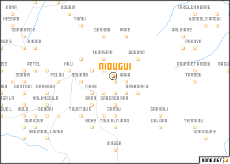 map of Niougui