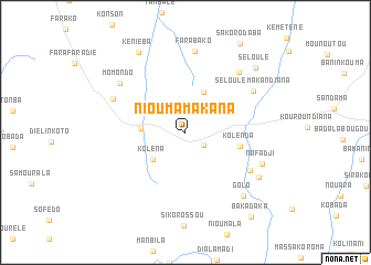 map of Nioumamakana