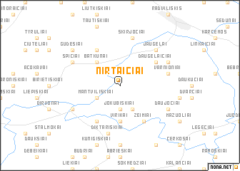 map of Nirtaičiai