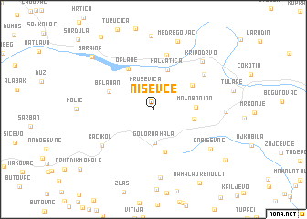 map of Niševce