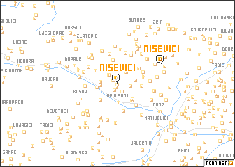 map of Niševići