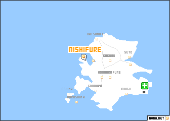 map of Nishi-fure