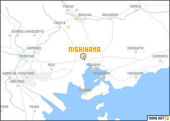 map of Nishihama