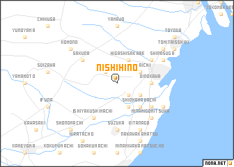 map of Nishi-hino