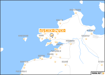 map of Nishikaizuka