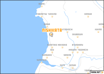 map of Nishikata