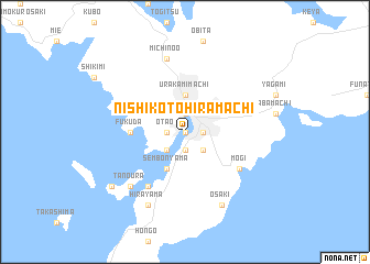 map of Nishi-kotohiramachi