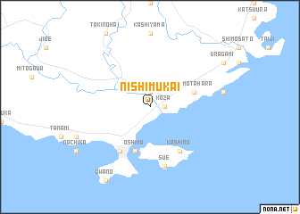 map of Nishimukai