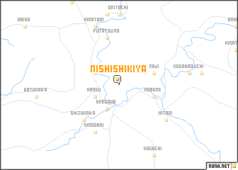 map of Nishi-shikiya