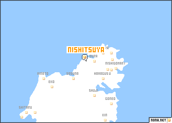 map of Nishitsuya