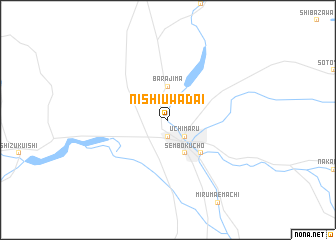 map of Nishi-uwadai