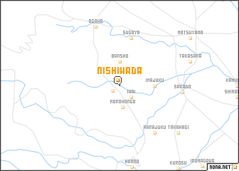 map of Nishi-wada