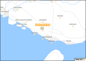 map of Nishiwaki