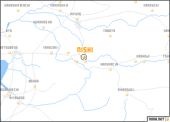 map of Nishi