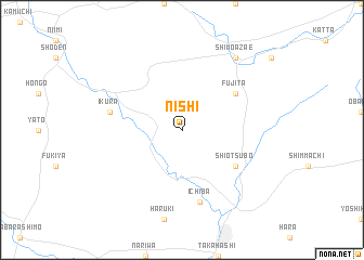 map of Nishi