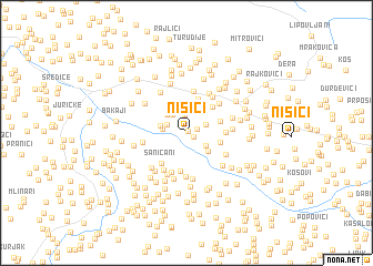 map of Nišići