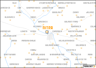 map of Nitra