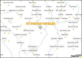 map of Nitriansky Hrádok