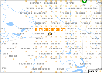 map of Nityānandakāti
