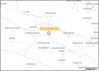 map of Niudaokou