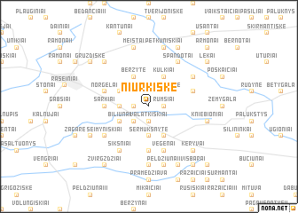 map of Niurkiškė