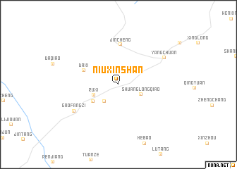 map of Niuxinshan