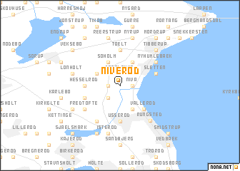 map of Niverød