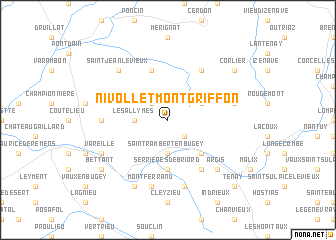 map of Nivollet-Montgriffon