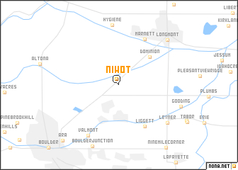 map of Niwot