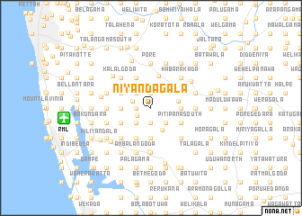 map of Niyandagala