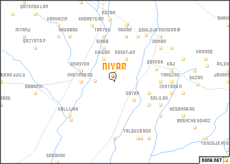 map of Nīyar