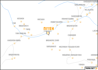 map of Nīyeh