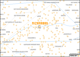 map of Nizāmābād