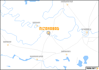 map of Nizāmābād