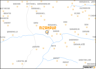 map of Nizāmpur