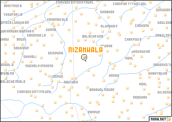 map of Nizāmwāla